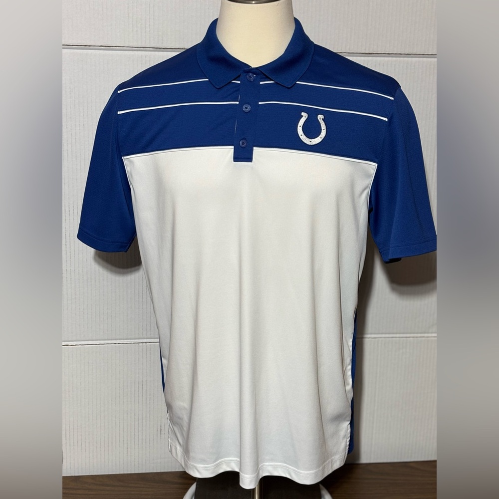 NFL Indianapolis Colts size X- large TX3 Team Apparel polo shirt 30” L 21”p2p